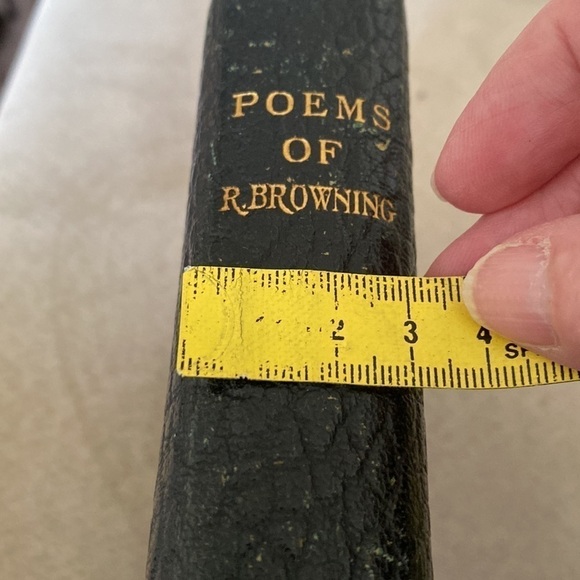 POEMS of Robert browning leather bond 1925 black textured gilt page edges - Picture 12 of 12